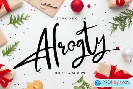 Alrogty Modern Script Font 4300290