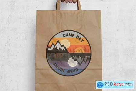Camp Day Camping Night Adventure Logo, Retro Shirt