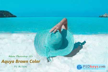 Aquya Brown Color Effect - PS Action 4233417