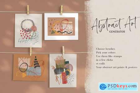 Abstract Art Generator- PSD Brushes 4281557