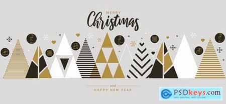 Flat design Creative Christmas greeting card