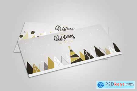 Flat design Creative Christmas greeting card