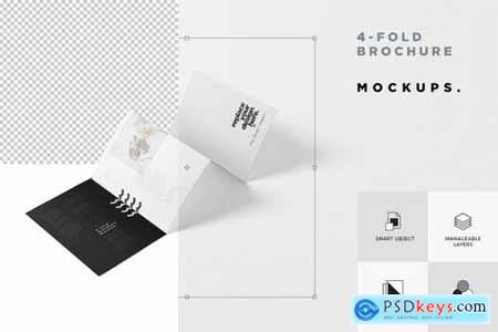 4-Fold Brochure Mockup Set - Din A4 A5 A
