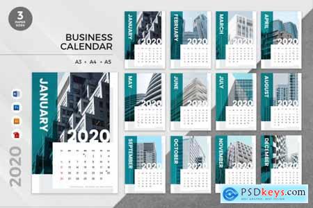 Corporate Business 2020 Calendar - AI, DOC, PSD