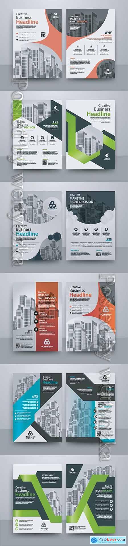 Business vector template for brochure, annual report, magazine # 9