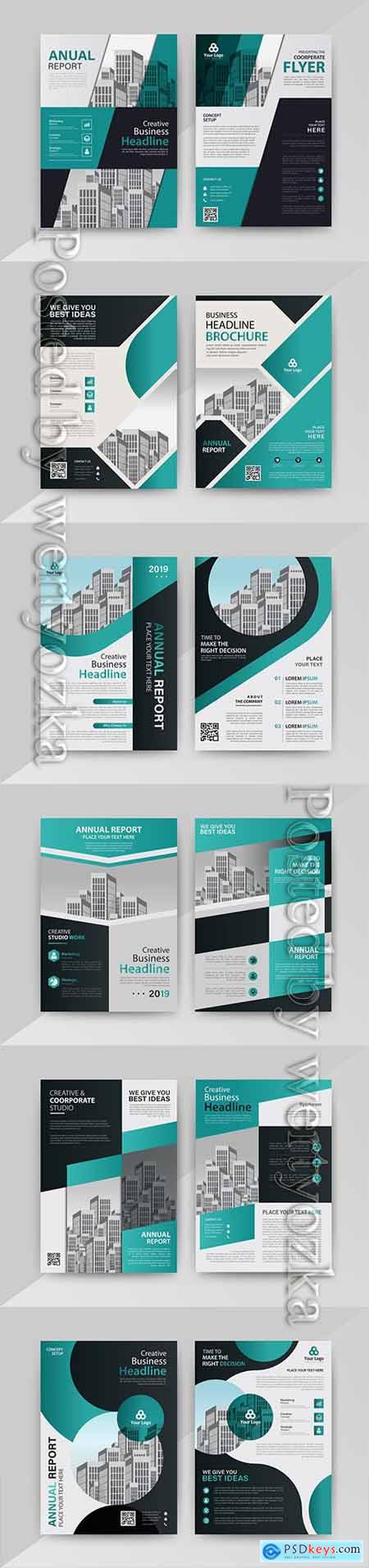 Business vector template for brochure, annual report, magazine # 12