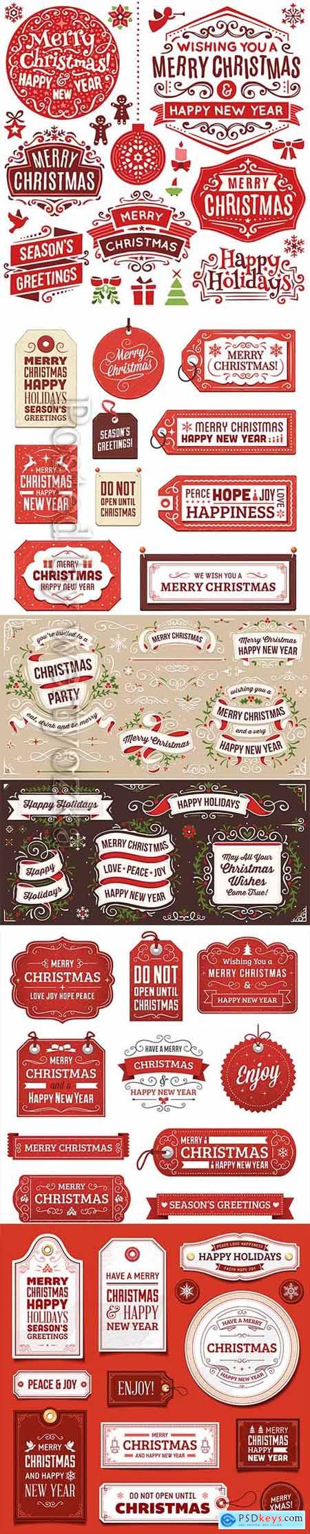 Collection of christmas vector design elements