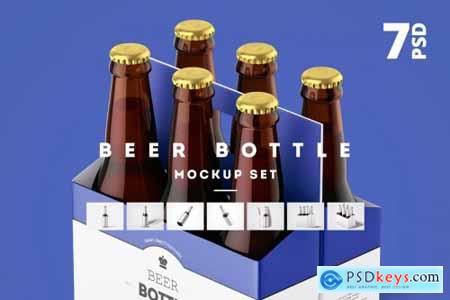 Beer Bottle Mockup Set 4191655