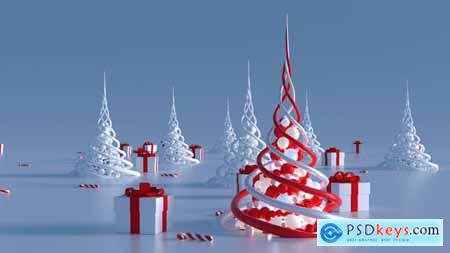 Videohive Abstract Christmas Trees (2 in 1) 21036601