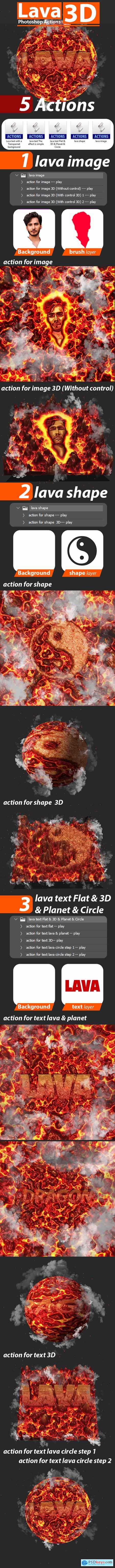 Lava 3D Photoshop Actions 24828845