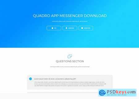 Quadro App - Mobile App PSD Template