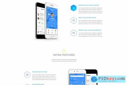 Quadro App - Mobile App PSD Template