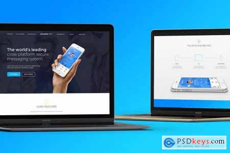 Quadro App - Mobile App PSD Template