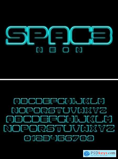 Spac3 Neon Font