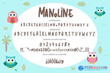 Manoline Fun Children Typeface