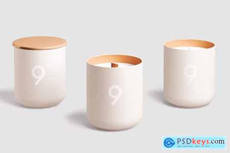 Candle Glass Package Mockup Set 3153990