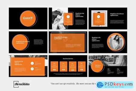 Guesty - Black Powerpoint Google Slides and Keynote Templates