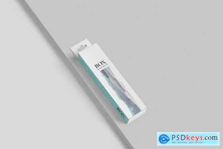 Box Mockup PSDs - High Slim Rectangle Size Hanger