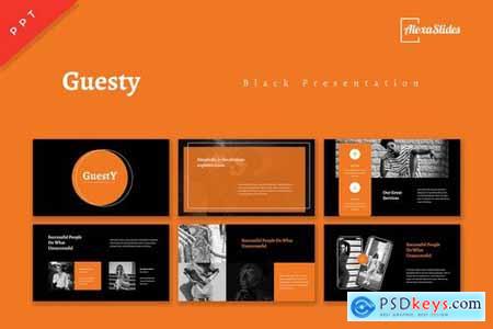 Guesty - Black Powerpoint Google Slides and Keynote Templates
