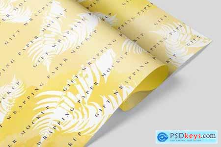 Gift Wrapping Paper Mockup Set