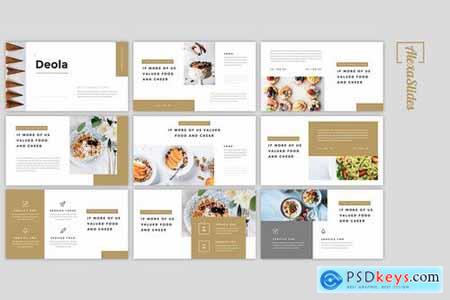 Deola - Food Powerpoint Google Slides and Keynote Templates