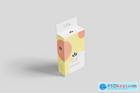 Package Box Mockup Set- Flat Rectangle with Hanger