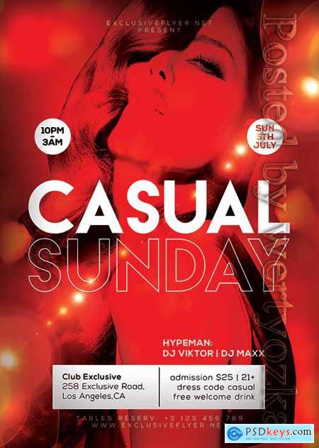 Casual sunday - Premium flyer psd template