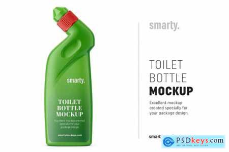 Toilet cleaner bottle mockup 3752465