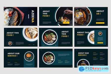 Azeena - Asian Food Powerpoint Google Slides and Keynote Templates