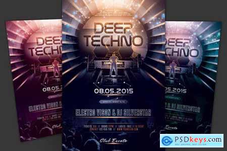 Deep Techno Flyer