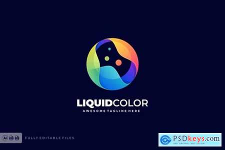 Sphere Liquid Color Gradient Logo template