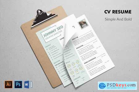 CV Resume Simple And Modern