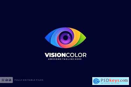 Vision Eye Color Gradient Logo template