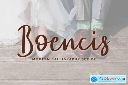 Boencis Modern Calligraphy Script Font 4333030