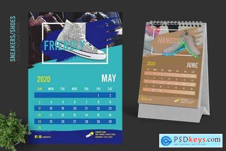 2020 Colorful Sneakers Sport Shoes Calendar Pro