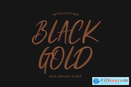Black Gold Svg Brush Font 4343678