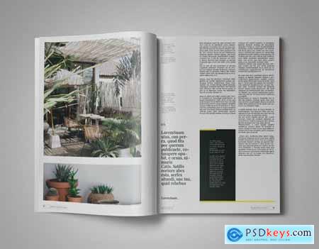 Garden And Leaves Magazine Template
