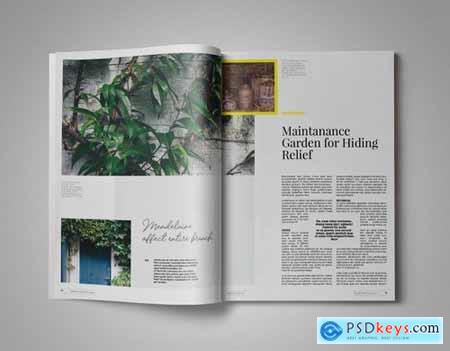 Garden And Leaves Magazine Template
