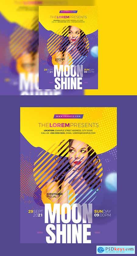 Event Poster Layout with Striped Image Mask 302490813