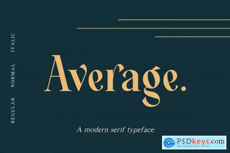 Average - Modern Serif Typeface 4198045