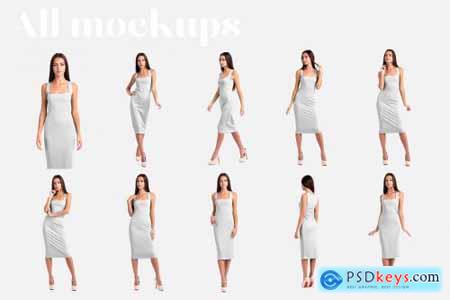 Female Elegant Dress Mockup Set 4250201