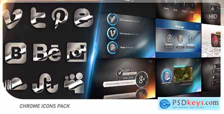 Videohive Social Chrome Icons Pack 19710721