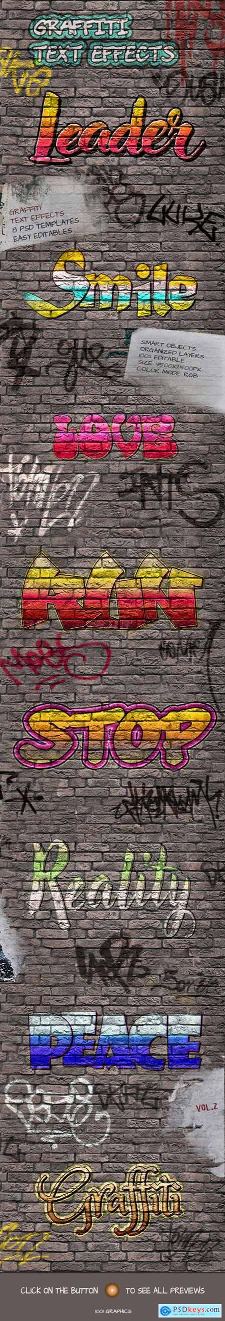 8 Graffiti Text Effects - 8 PSD Templates Vol.2 25033075