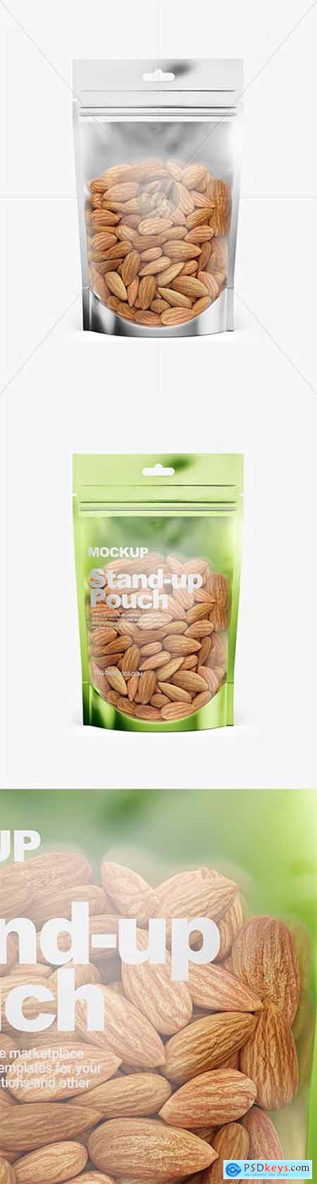 Download Glossy Transparent Stand Up Pouch W Almond Nuts Mockup Front View 33048 Free Download Photoshop Vector Stock Image Via Torrent Zippyshare From Psdkeys Com