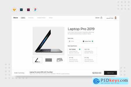 DailyUI V8 Laptop Product Detail Page UI Website