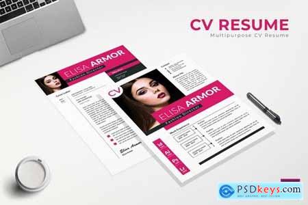 Pink CV Resume Template