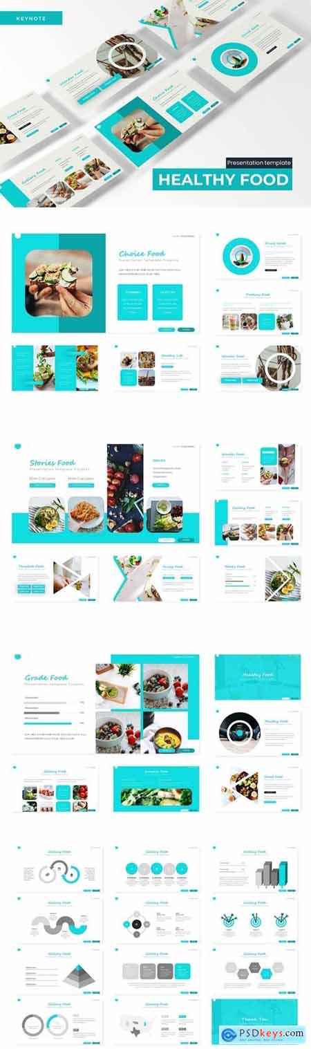 Healthy Food Powerpoint, Keynote and Google Slides Templates