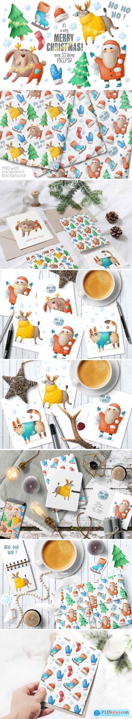 Christmas Clipart and Characters Set 2178307