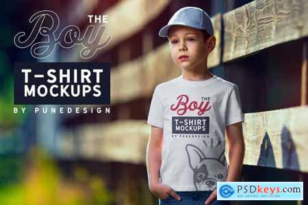 Boy T-Shirt Mock-Up Set 4345126