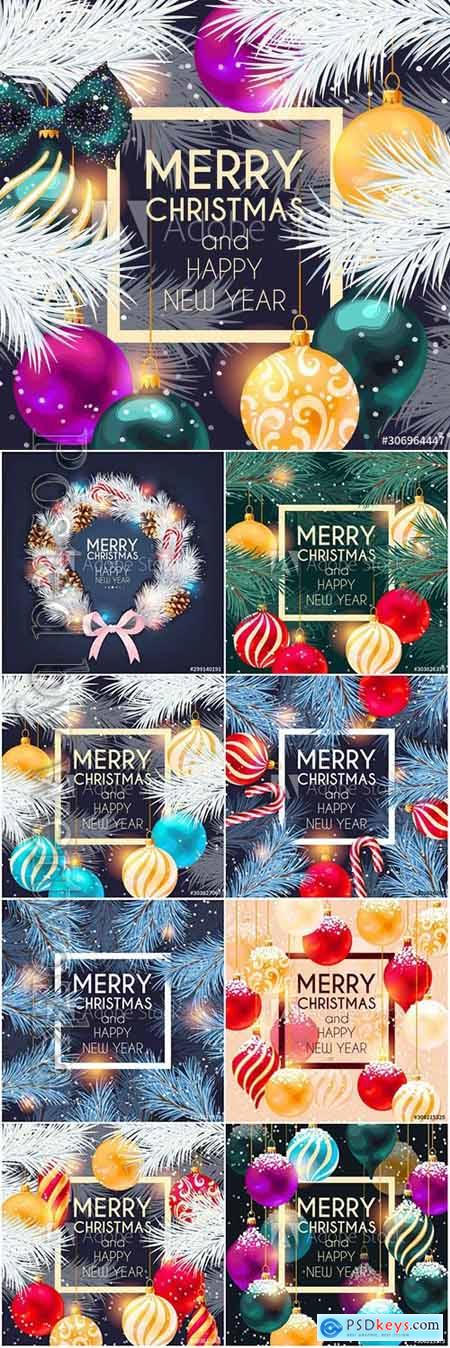 Christmas cards with cones, Christmas balls and103